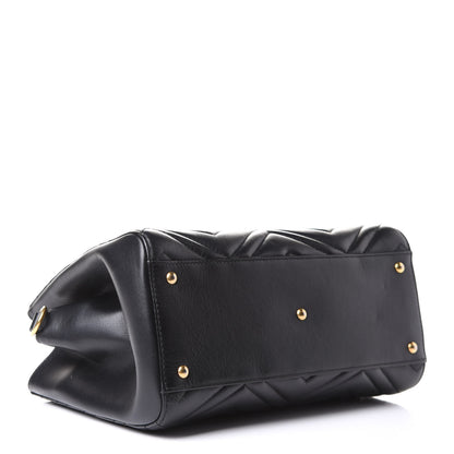 Gucci Calfskin Matelasse Small GG Marmont Tote Black 4 of 11
