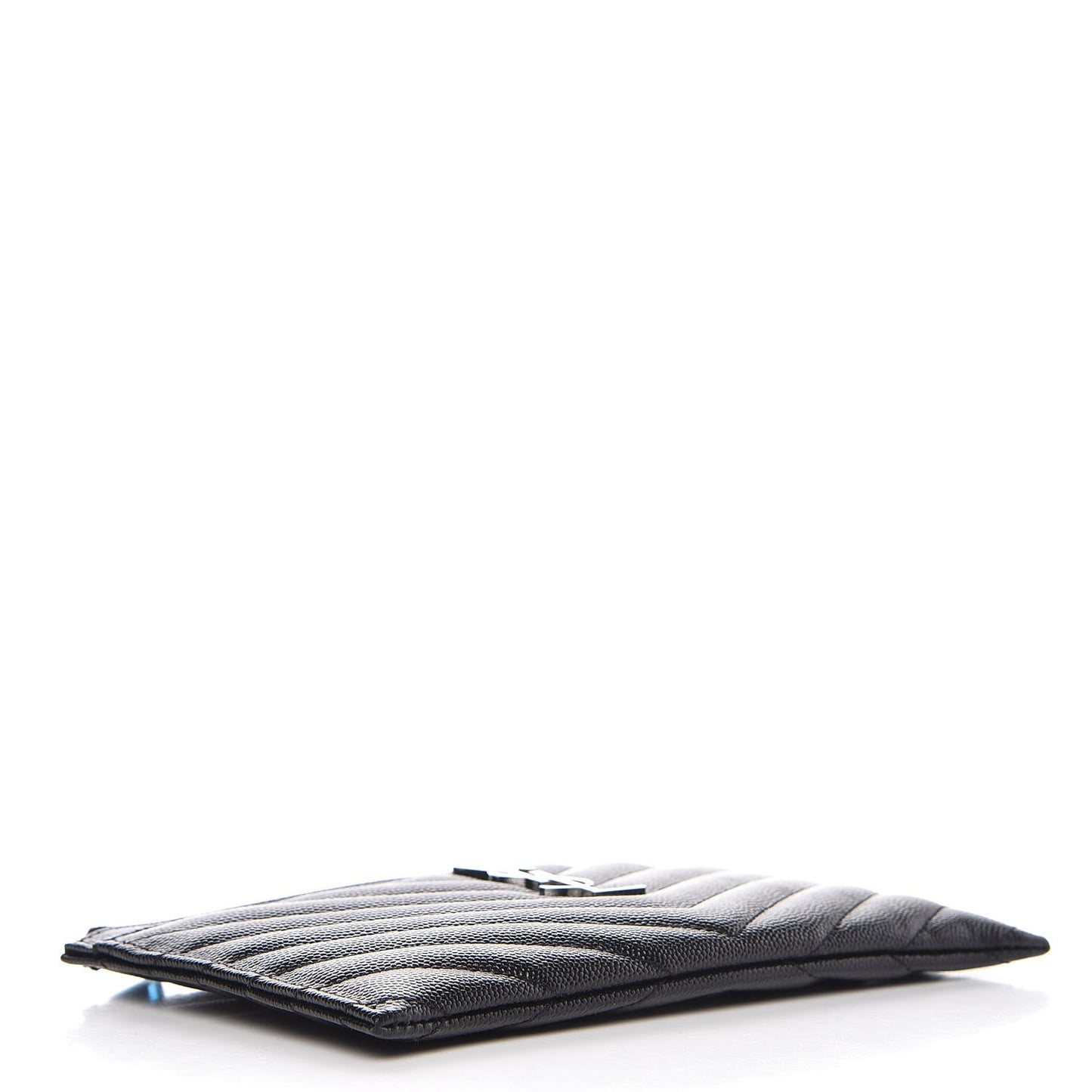 Grain De Poudre Chevron Monogram Bill Pouch Black