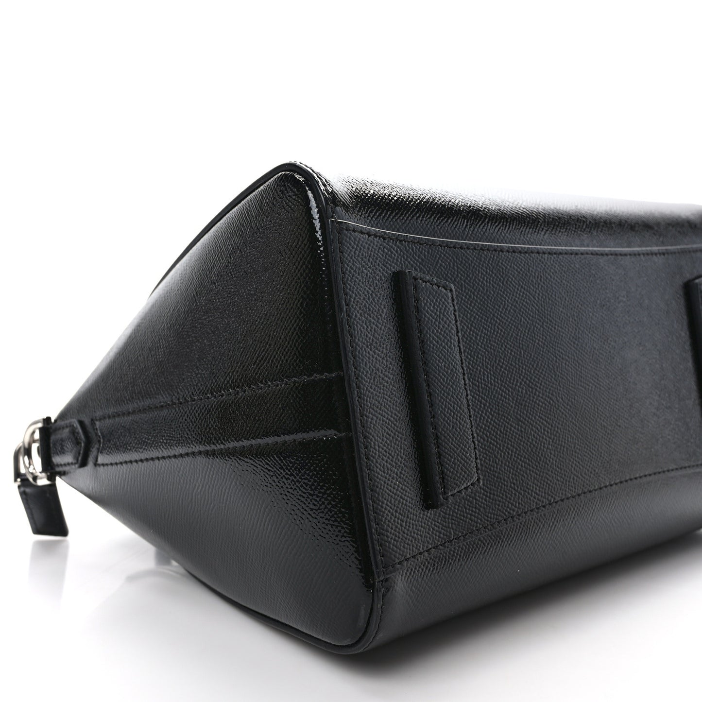 Textured Patent Calfskin Small Antigona Black