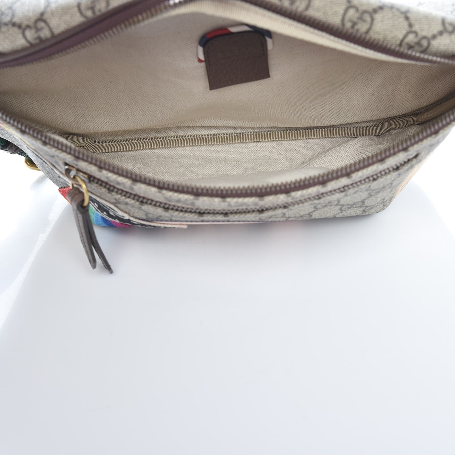 Gucci GG Supreme Monogram Courrier Belt Bag Beige New Acero 5 of 7