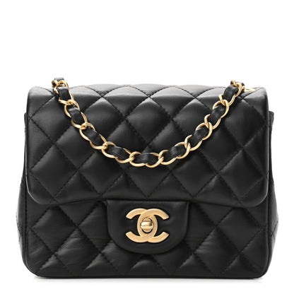 Chanel Lambskin Quilted Mini Square Flap Black 1 of 11