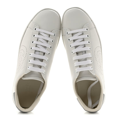 Gucci Calfskin Interlocking G Perforated Womens Ace Sneakers 38.5 White Grey Sky 2 of 10