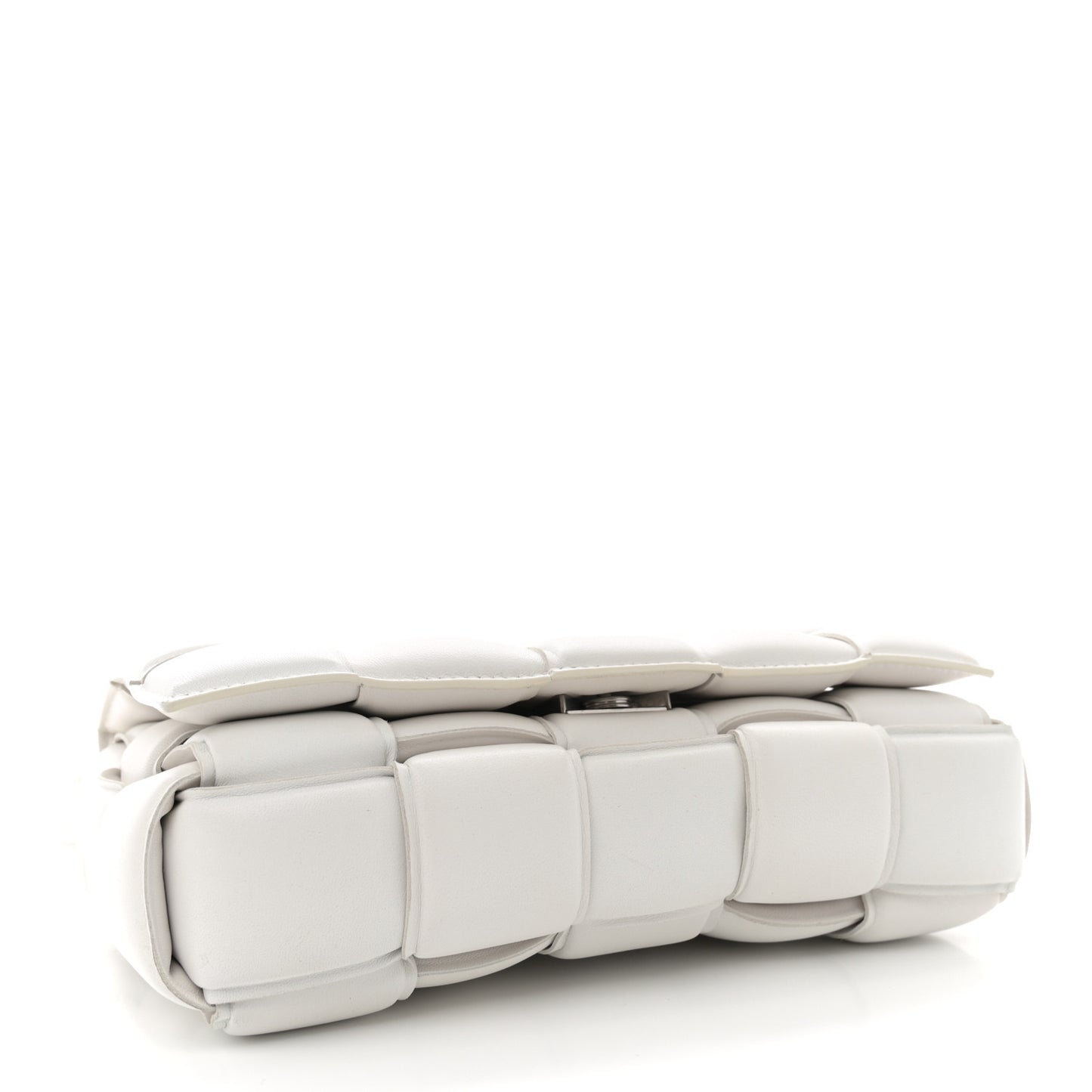 Nappa Maxi Intreccio Padded Cassette Crossbody Bag Chalk