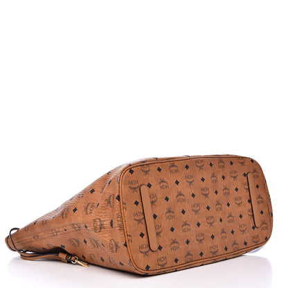 MCM Visetos Large Liz Reversible Shopper Tote Cognac 7 of 16