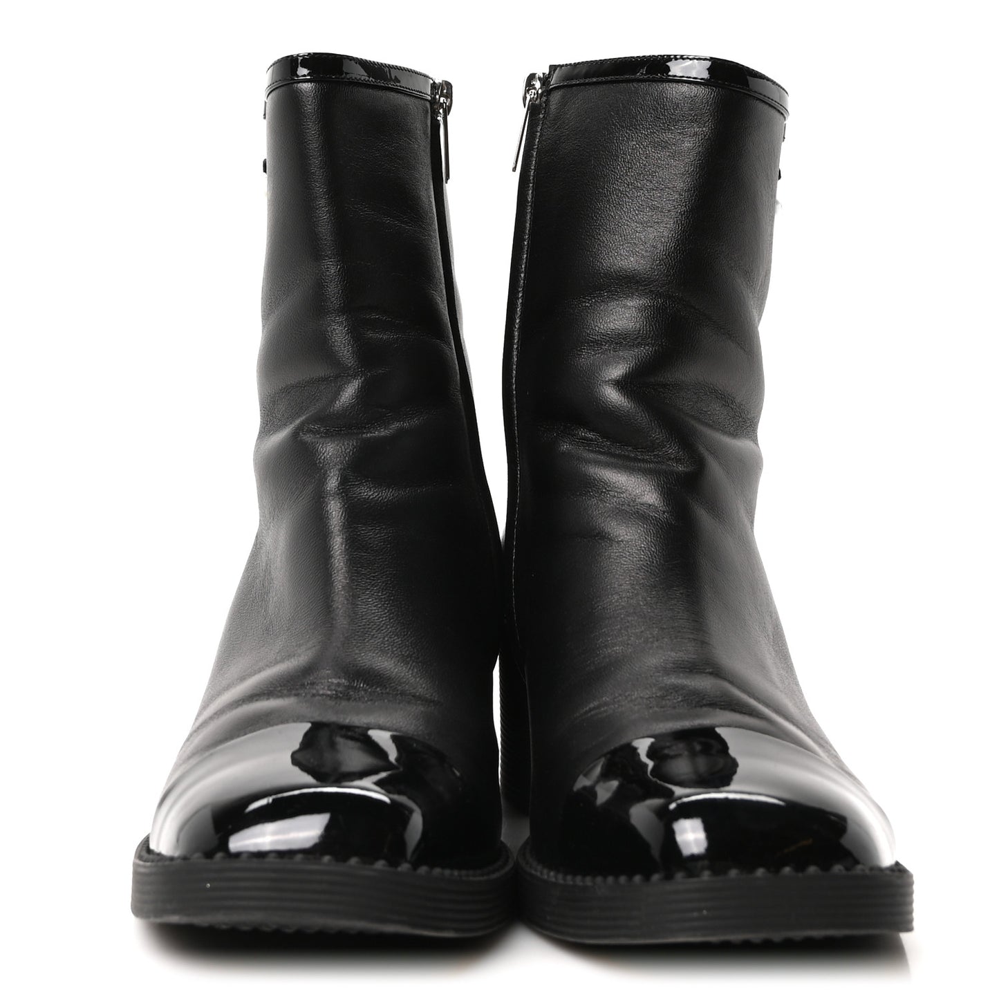 Nappa Patent Pearl Adry 60mm Ankle Boots 39.5 Black