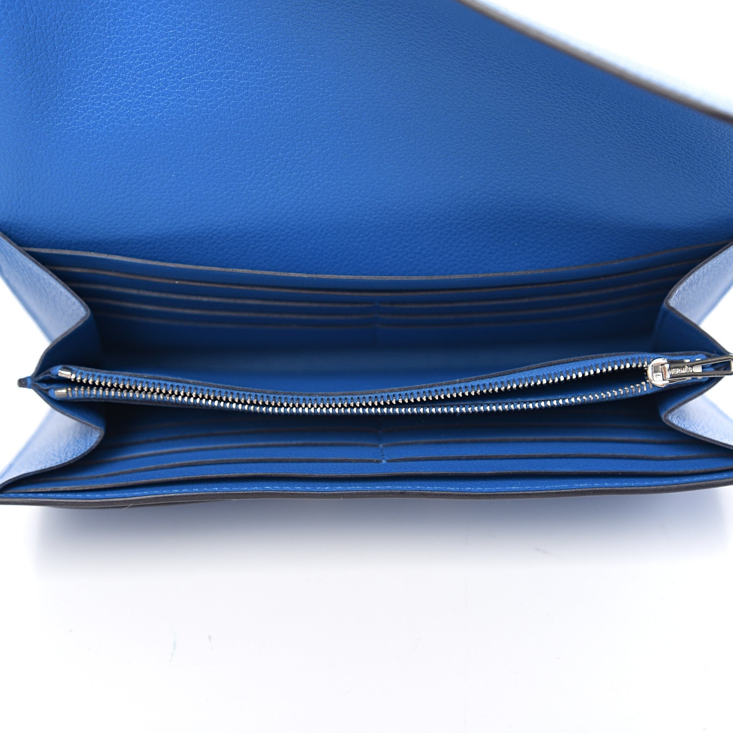 Hermes Evercolor Constance Long Wallet Bleu Zellige 4 of 6