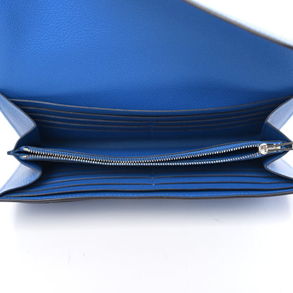 Hermes Evercolor Constance Long Wallet Bleu Zellige 4 of 6