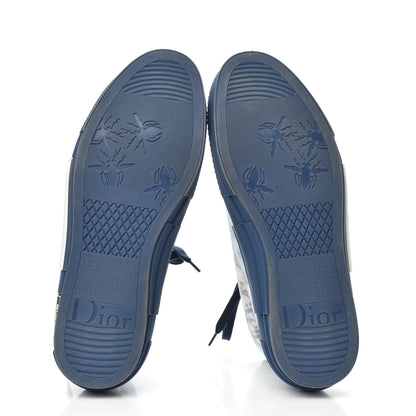 Christian Dior Technical Canvas Oblique Mens B23 High Top Sneakers 43 White Blue 5 of 7