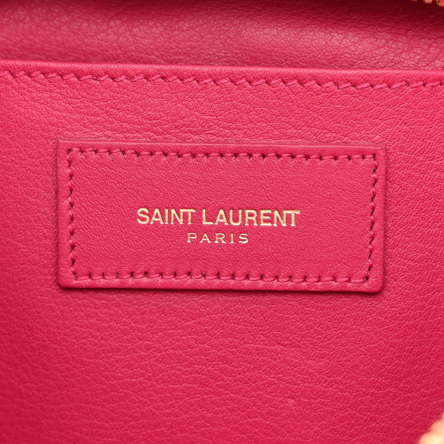 Saint Laurent Calfskin Small Classic Y Cabas Fuchsia 6 of 11