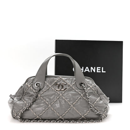 Chanel Calfskin Ultra Stitch Bowler Grey 11 of 11