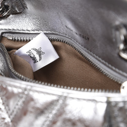 MCM Metallic Calfskin Small Patricia Belt Bag Berlin Silver 10 of 11