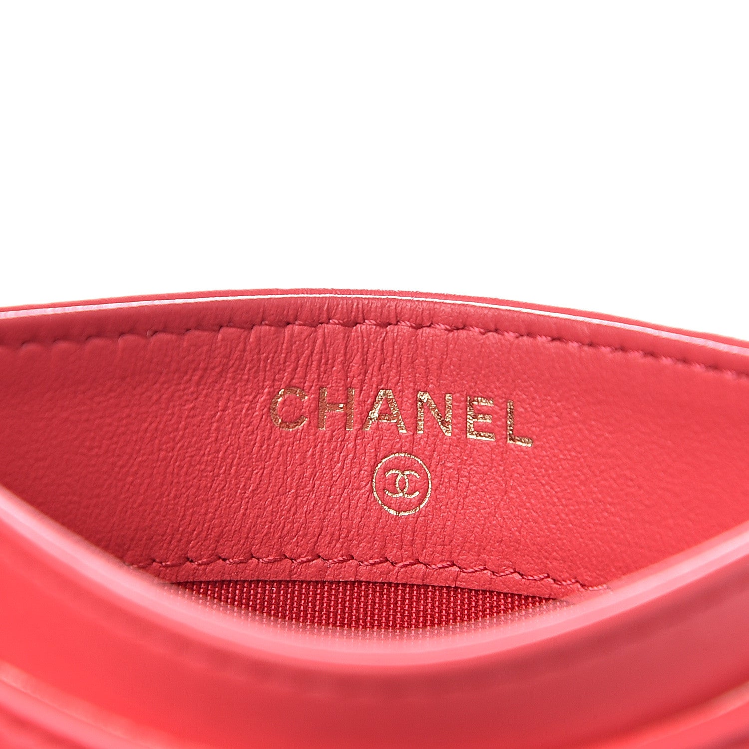 Chanel Aged Calfskin Quilted Reissue Card Holder Red 5 of 8