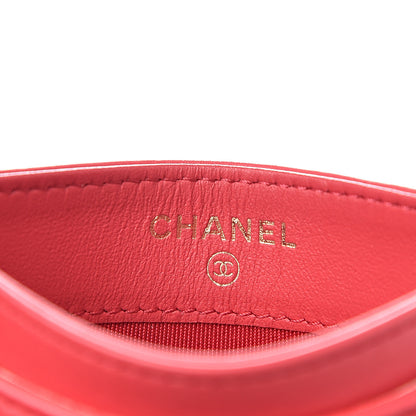 Chanel Aged Calfskin Quilted Reissue Card Holder Red 5 of 8