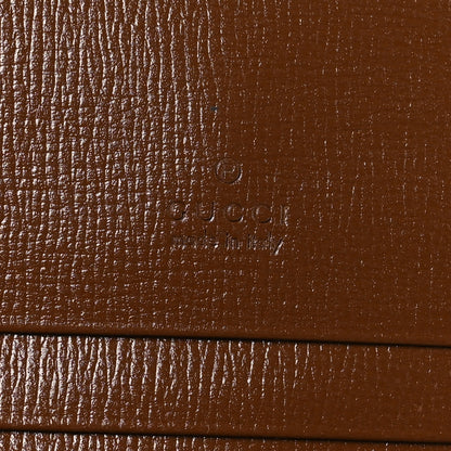 Gucci GG Supreme Monogram Textured Calfskin Web Jackie 1961 Card Case Beige Ebony Brown Sugar 6 of 8