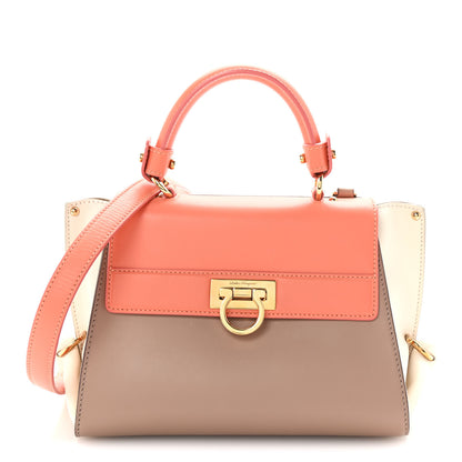 Salvatore Ferragamo Calfskin Small Sofia Satchel Multicolor 1 of 10