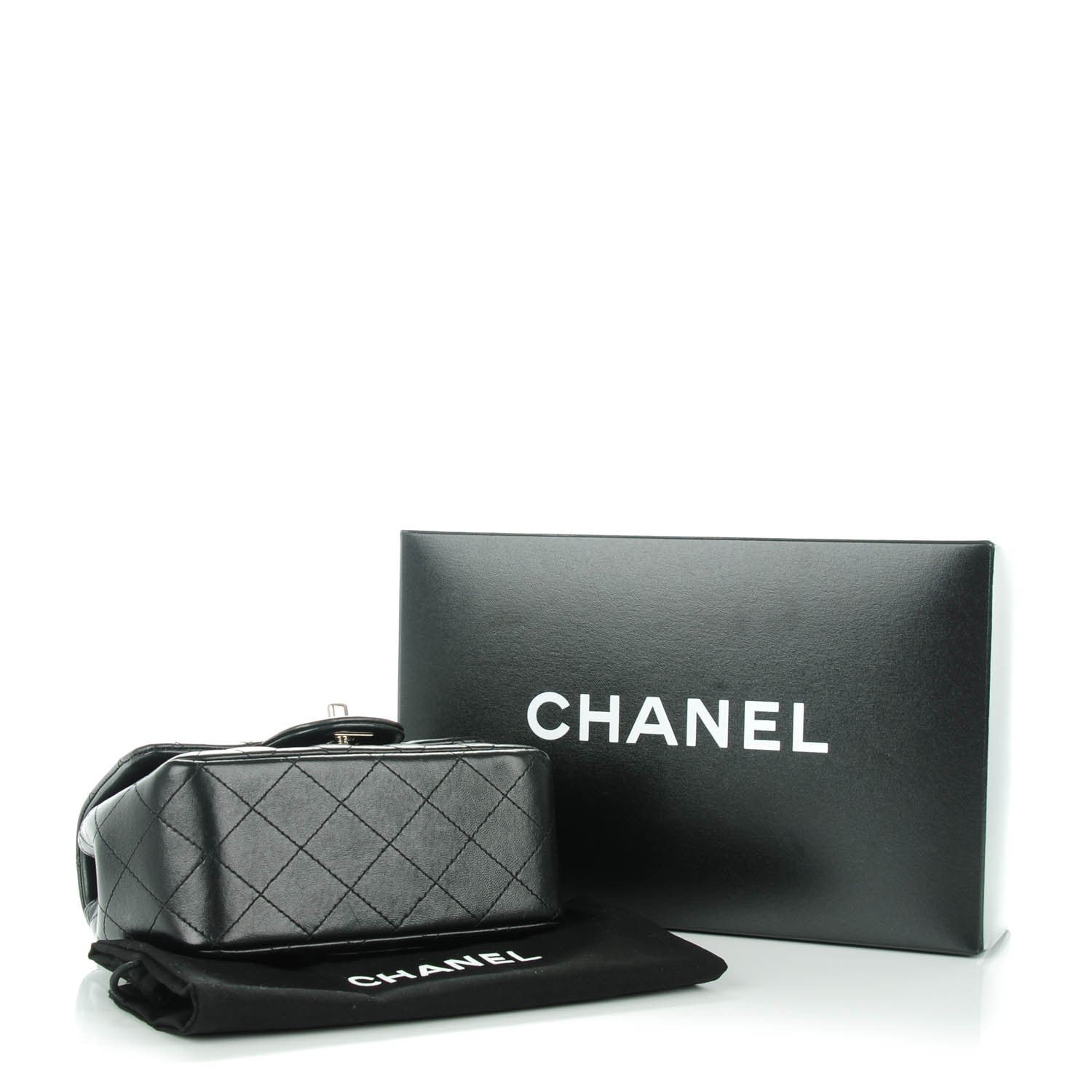Chanel Lambskin Quilted Mini Square Flap Black 4 of 7