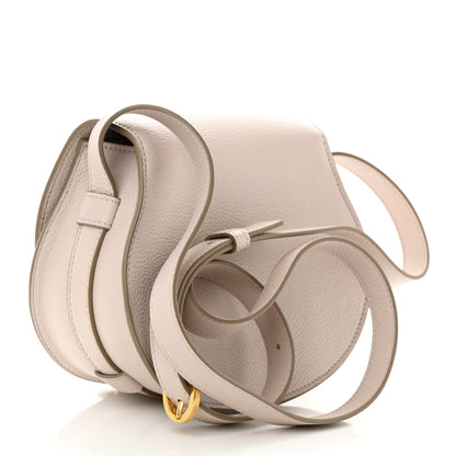 Chloe Grained Calfskin Small Marcie Saddle Bag Cement Pink 3 of 10