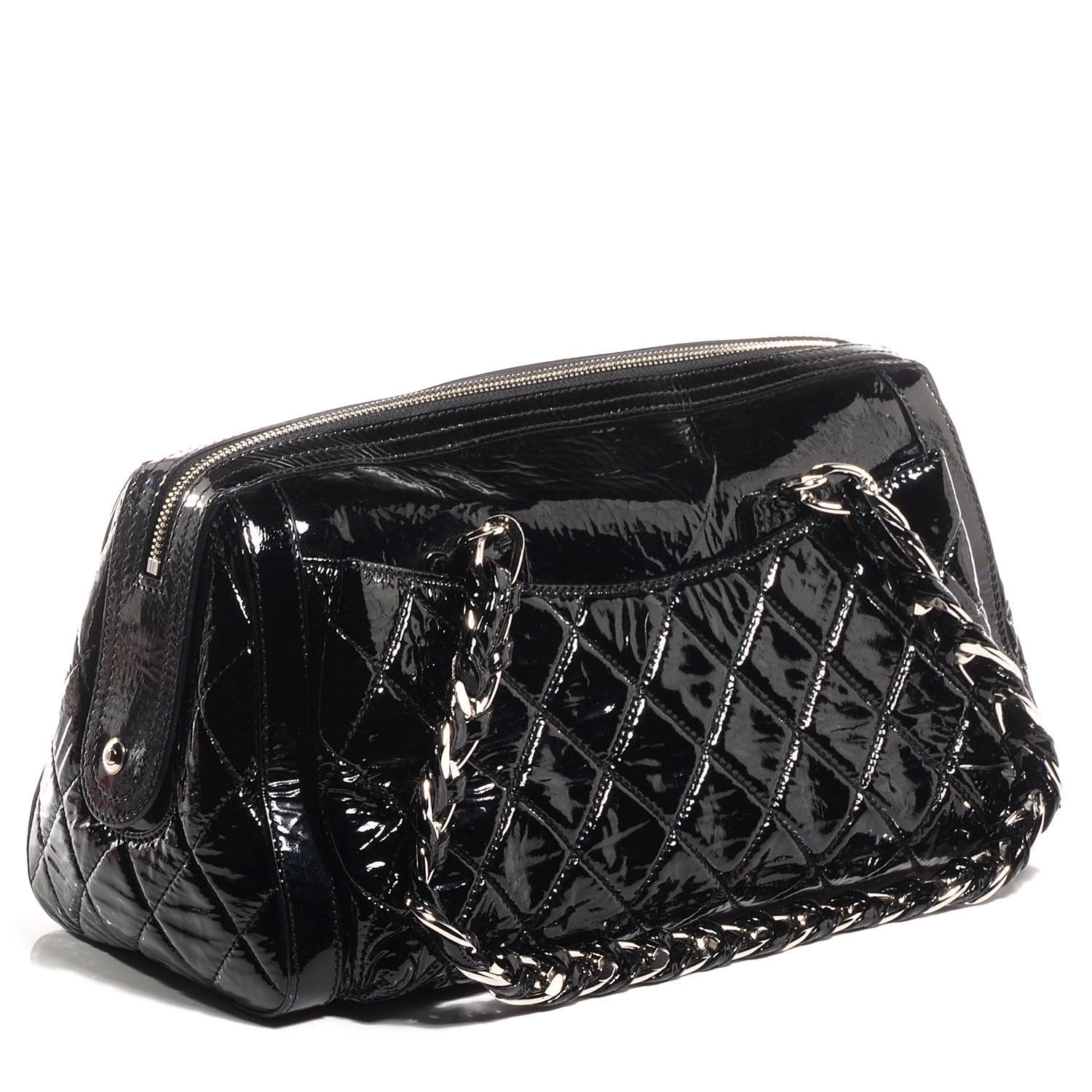 Chanel Patent Day Glo Flap Bag Black 3 of 7