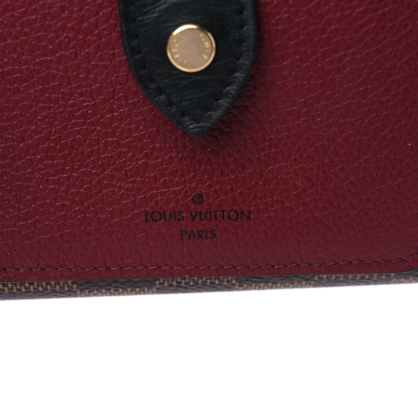 Damier Ebene Juliette Wallet Bordeaux Black