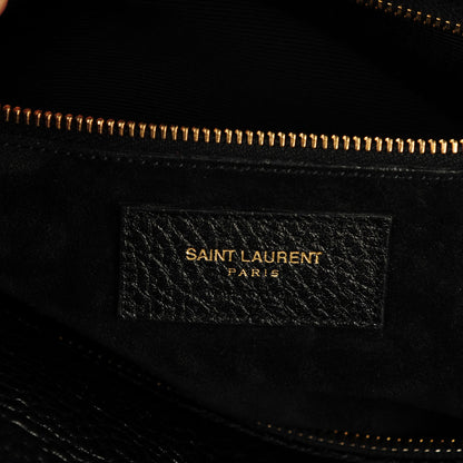 Saint Laurent Grained Calfskin Classic Duffle 6 Black 6 of 7