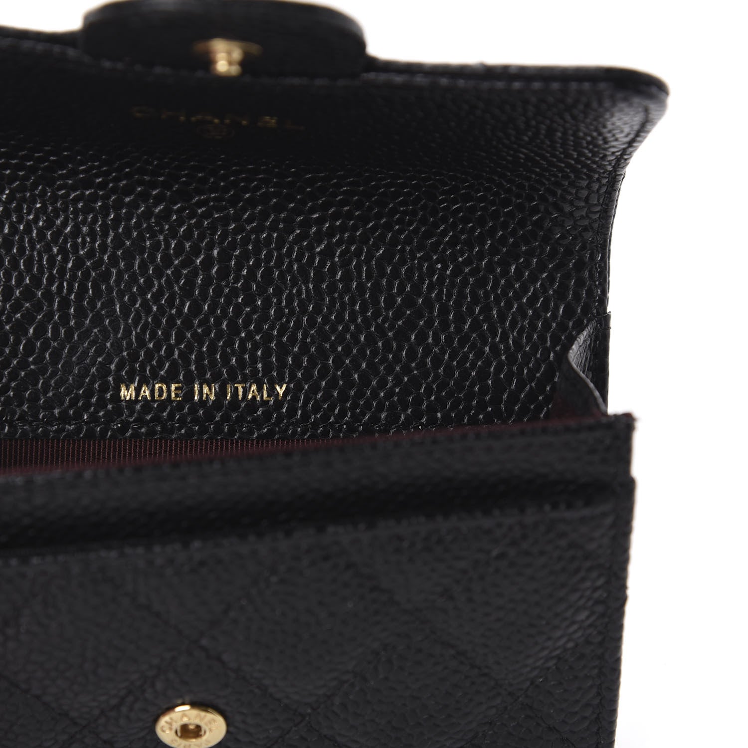 Chanel Caviar Quilted Flap Card Holder Wallet Black 7 of 10