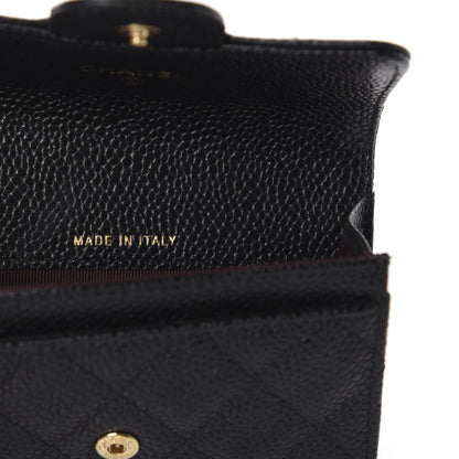 Chanel Caviar Quilted Flap Card Holder Wallet Black 7 of 10