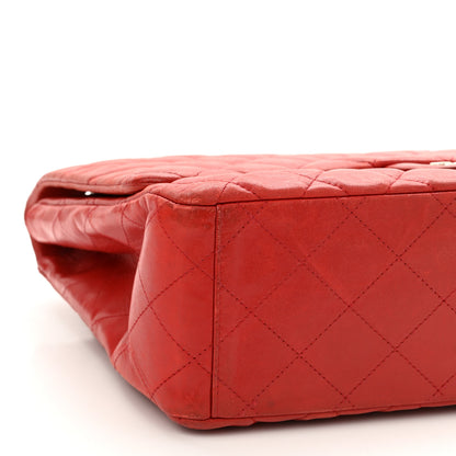 Chanel Lambskin Quilted Maxi Single Flap Red 9 of 14