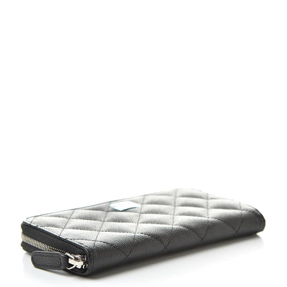 Chanel Caviar Quilted Small Zip Around Wallet Black 4 of 10