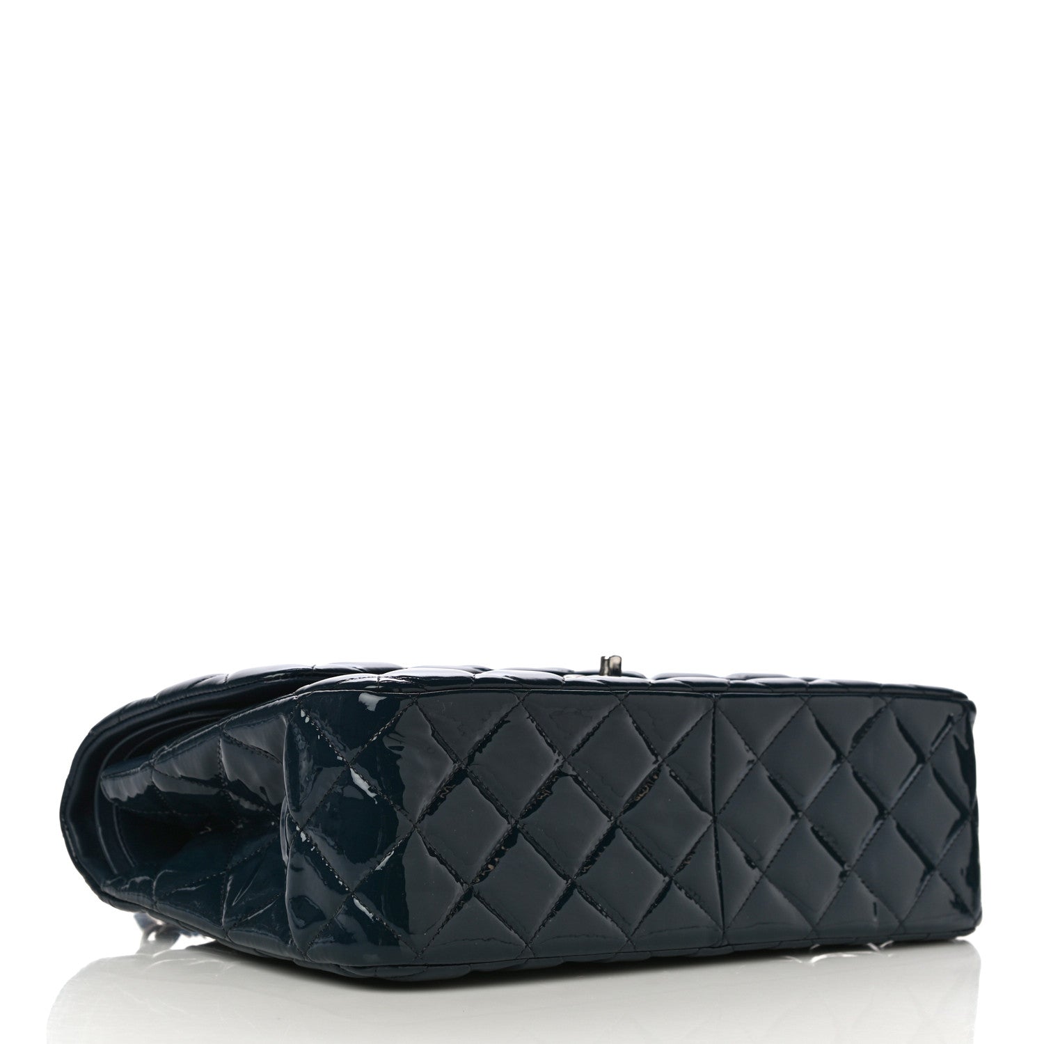 Chanel Patent Quilted Jumbo Double Flap Navy 4 of 13