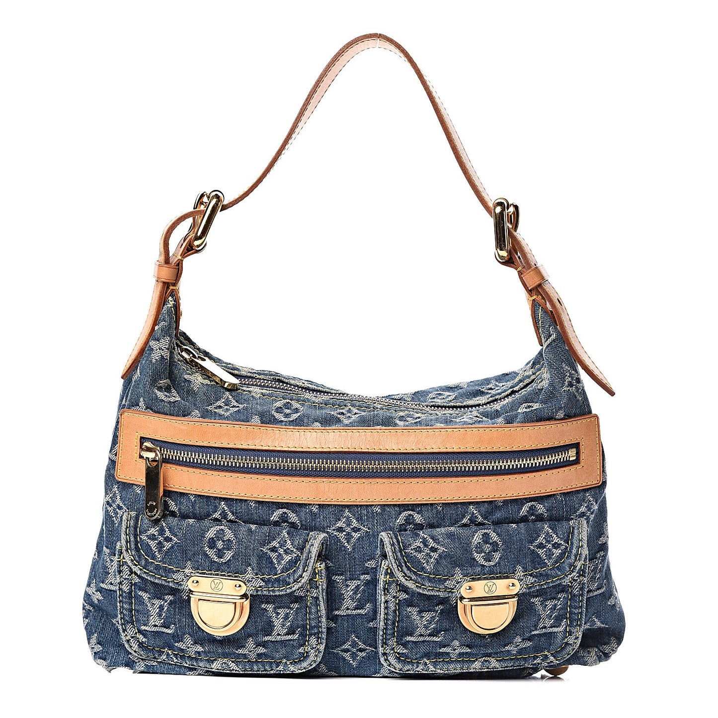 Monogram Denim Baggy PM Blue