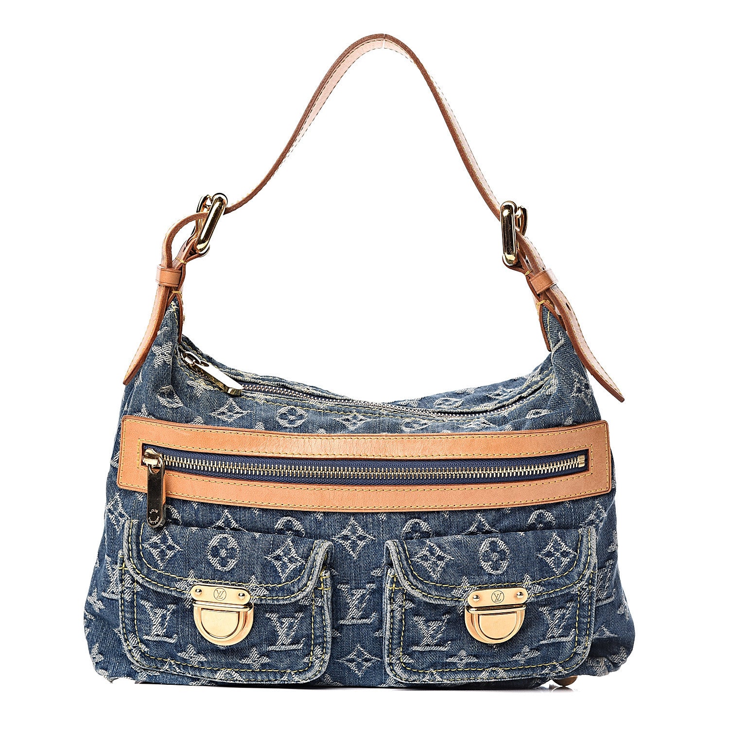 Louis Vuitton Monogram Denim Baggy PM Blue 1 of 13