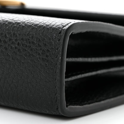 Gucci Calfskin GG Marmont Chain Wallet Black 10 of 12