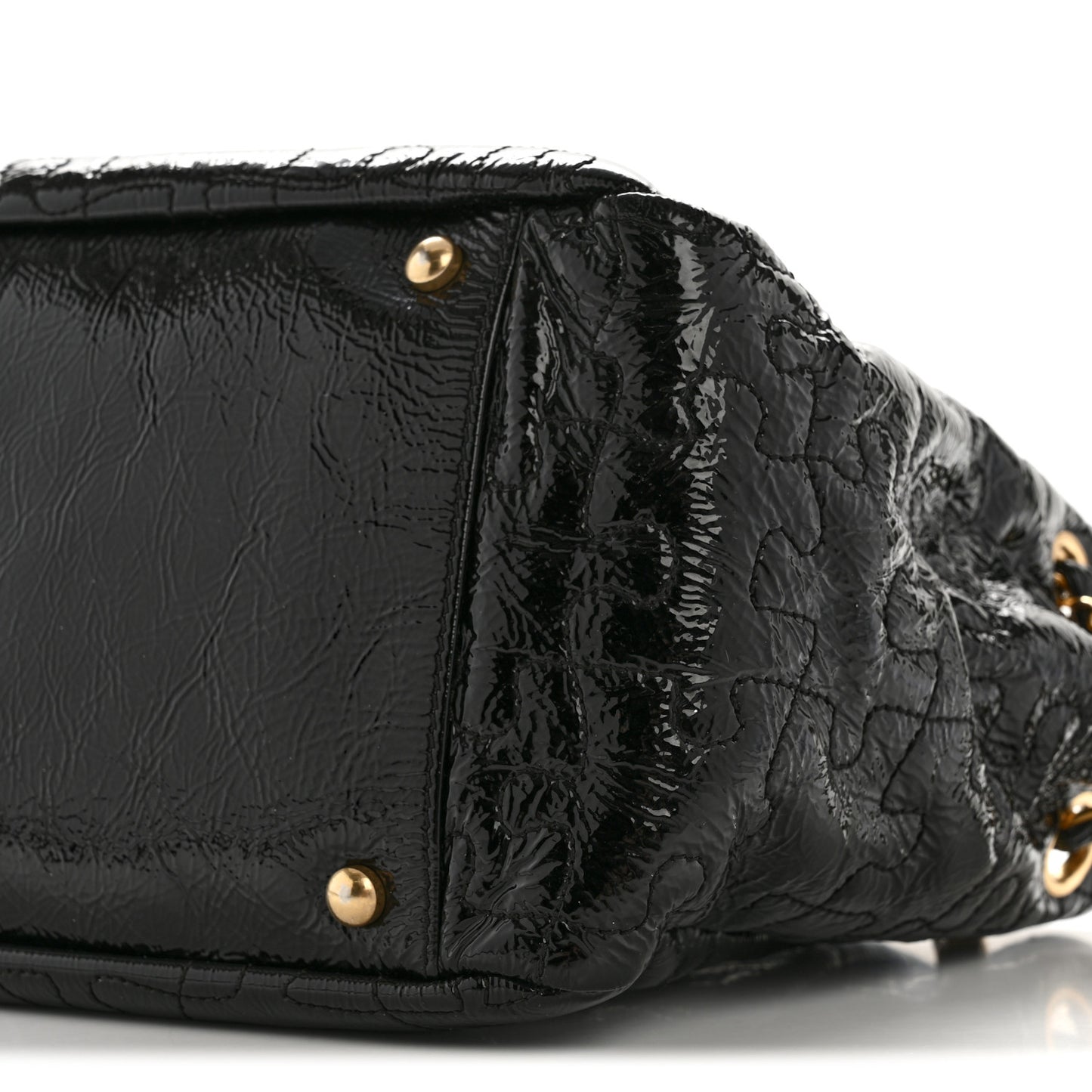 Patent Puzzle Accordion Flap Bag Black