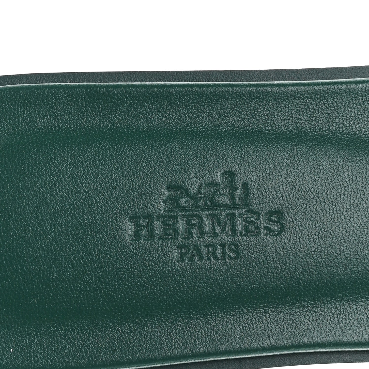Hermes Epsom Oran Sandals 39.5 Vert Bouteille 8 of 9