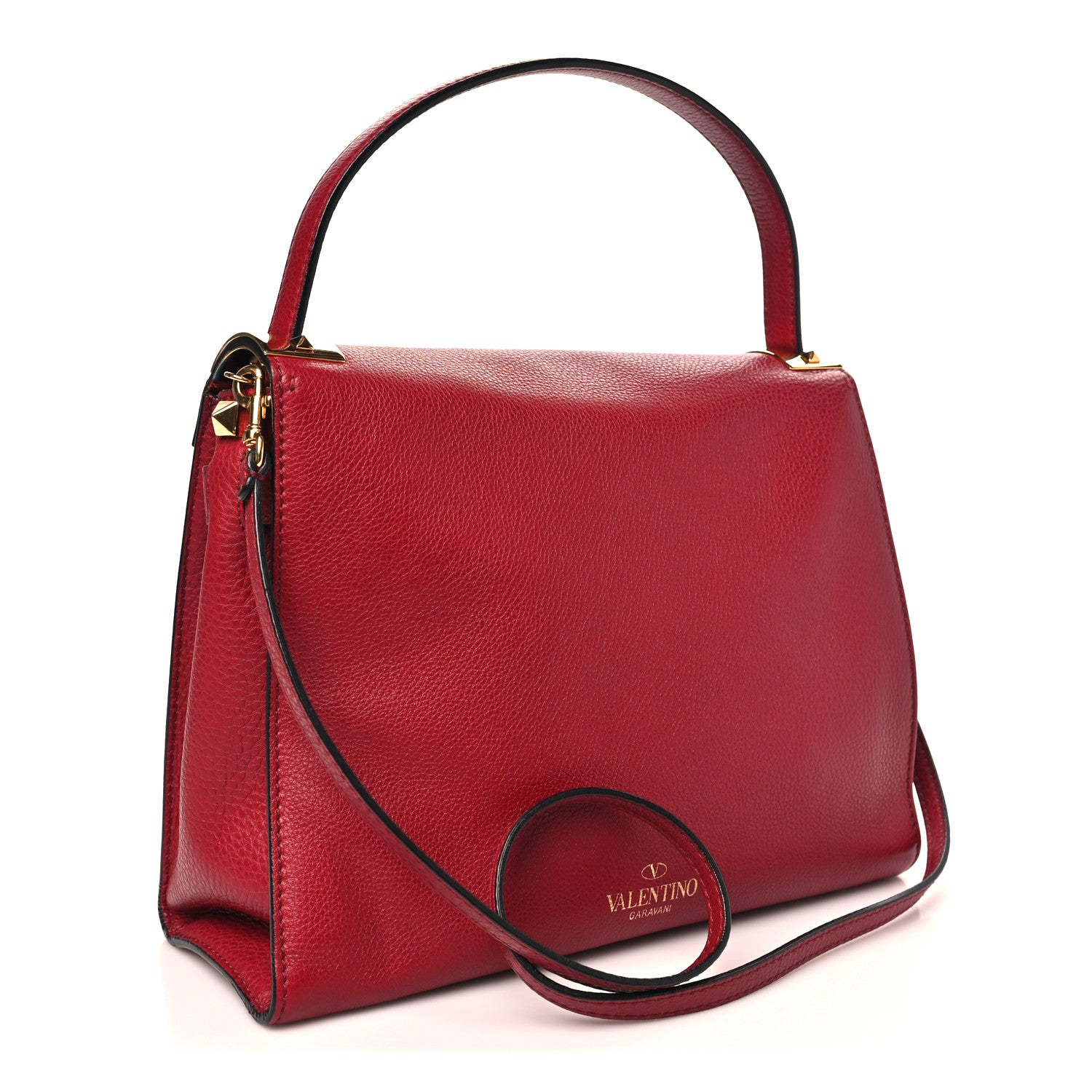 Valentino Garavani Grained Calfskin Medium My Rockstud Frame Bag Rosso Valentino 3 of 9