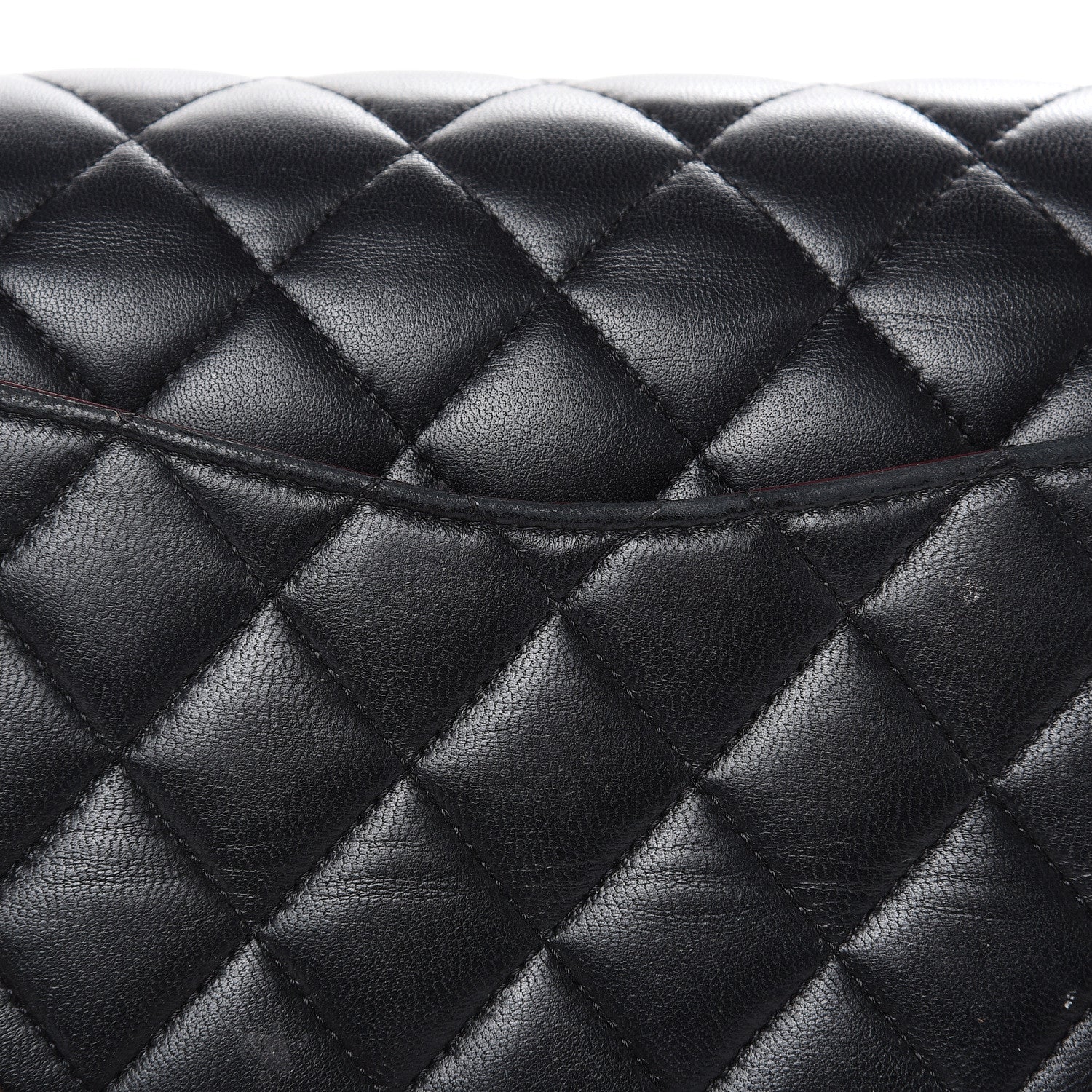 Chanel Lambskin Quilted Medium Double Flap Black 16 of 19