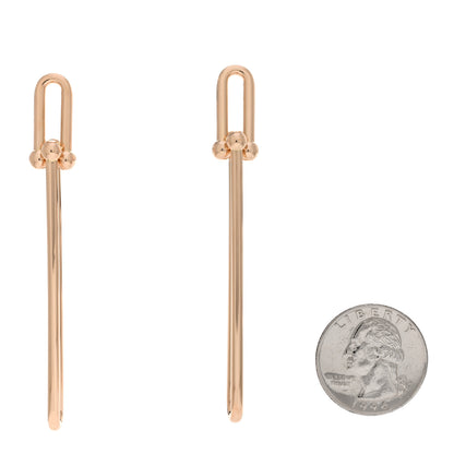 Tiffany 18K Rose Gold HardWear Double Long Link Earrings 2 of 4