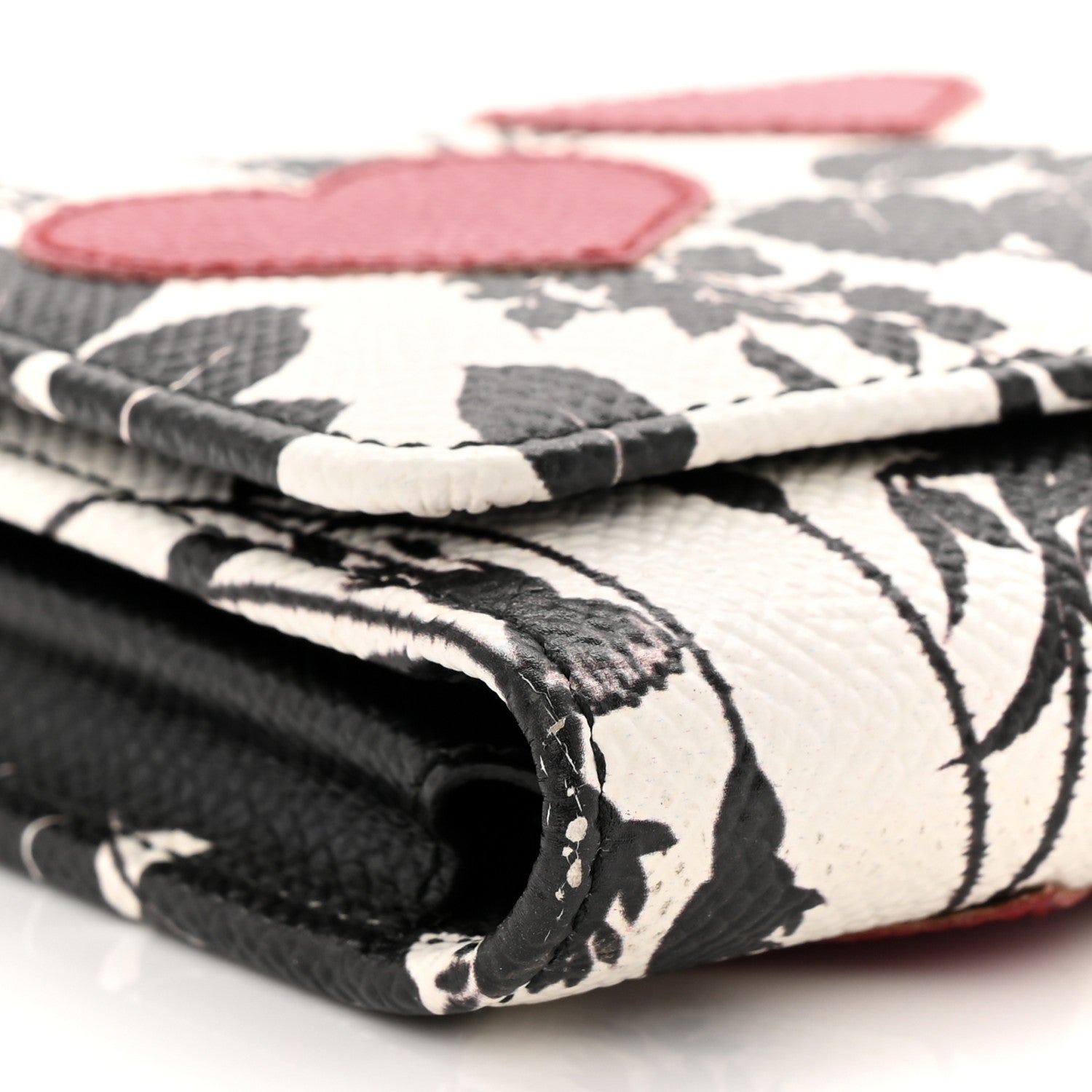Dolce & Gabbana Dauphine Floral Print Hearts Mini Miss Sicily Chain Phone Case Wallet White Black 9 of 11