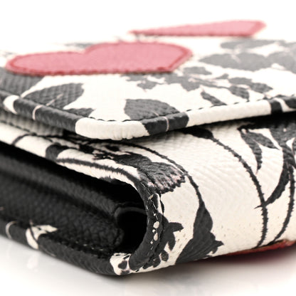 Dolce & Gabbana Dauphine Floral Print Hearts Mini Miss Sicily Chain Phone Case Wallet White Black 9 of 11