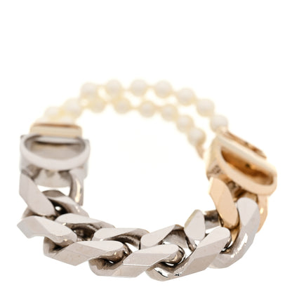 Christian Dior Metal Pearl CD Bracelet Gold Silver 1 of 6