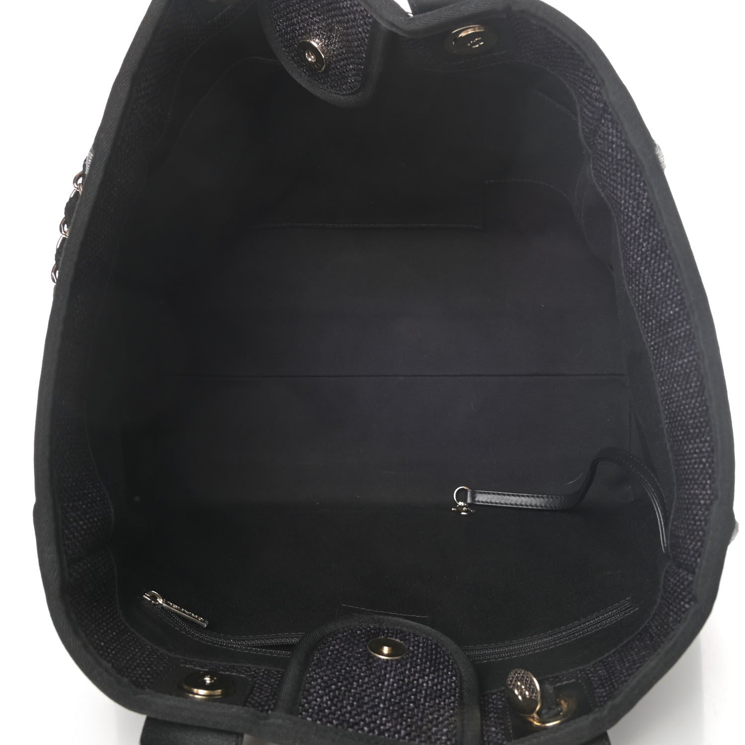 Chanel Woven Straw Raffia Medium Deauville Tote Black 4 of 4