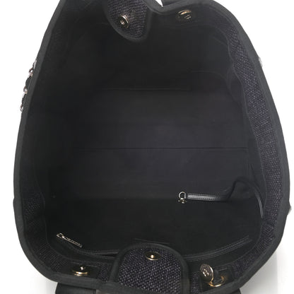 Chanel Woven Straw Raffia Medium Deauville Tote Black 4 of 4