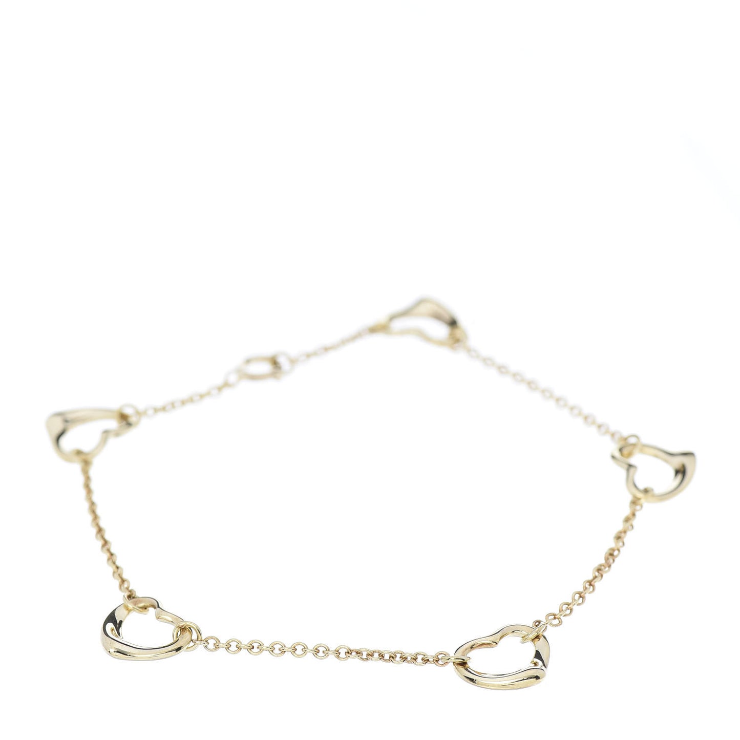 18K Yellow Gold Elsa Peretti 5 Open Heart Bracelet