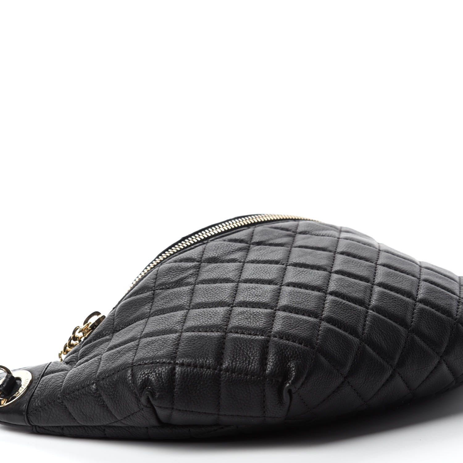 Chanel Calfskin Quilted Banane Waist Bag Fanny Pack Black 6 of 10