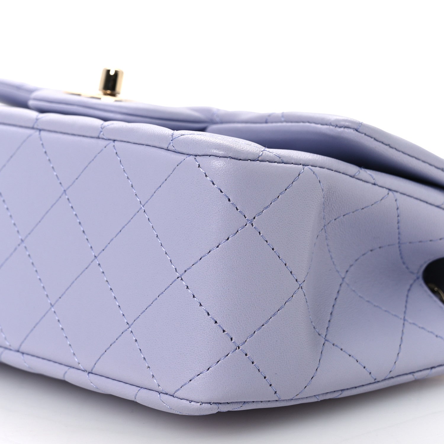 Chanel Lambskin Quilted Mini Top Handle Rectangular Flap Light Purple 10 of 14