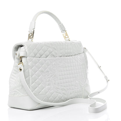 Versace Nappa Barocco Quilted Altea Vanitas Satchel White 4 of 17