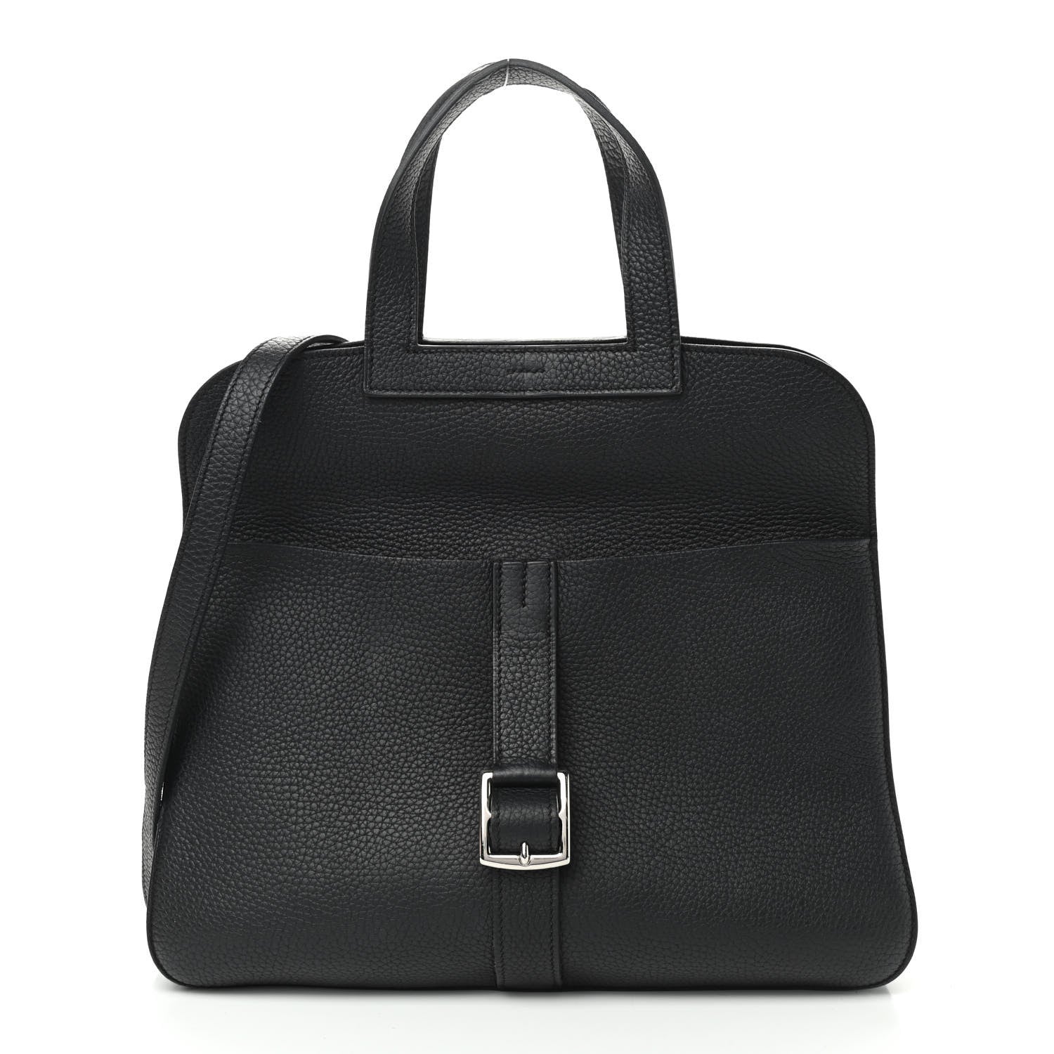 Hermes Taurillon Clemence Halzan 31 GM Black 3 of 14