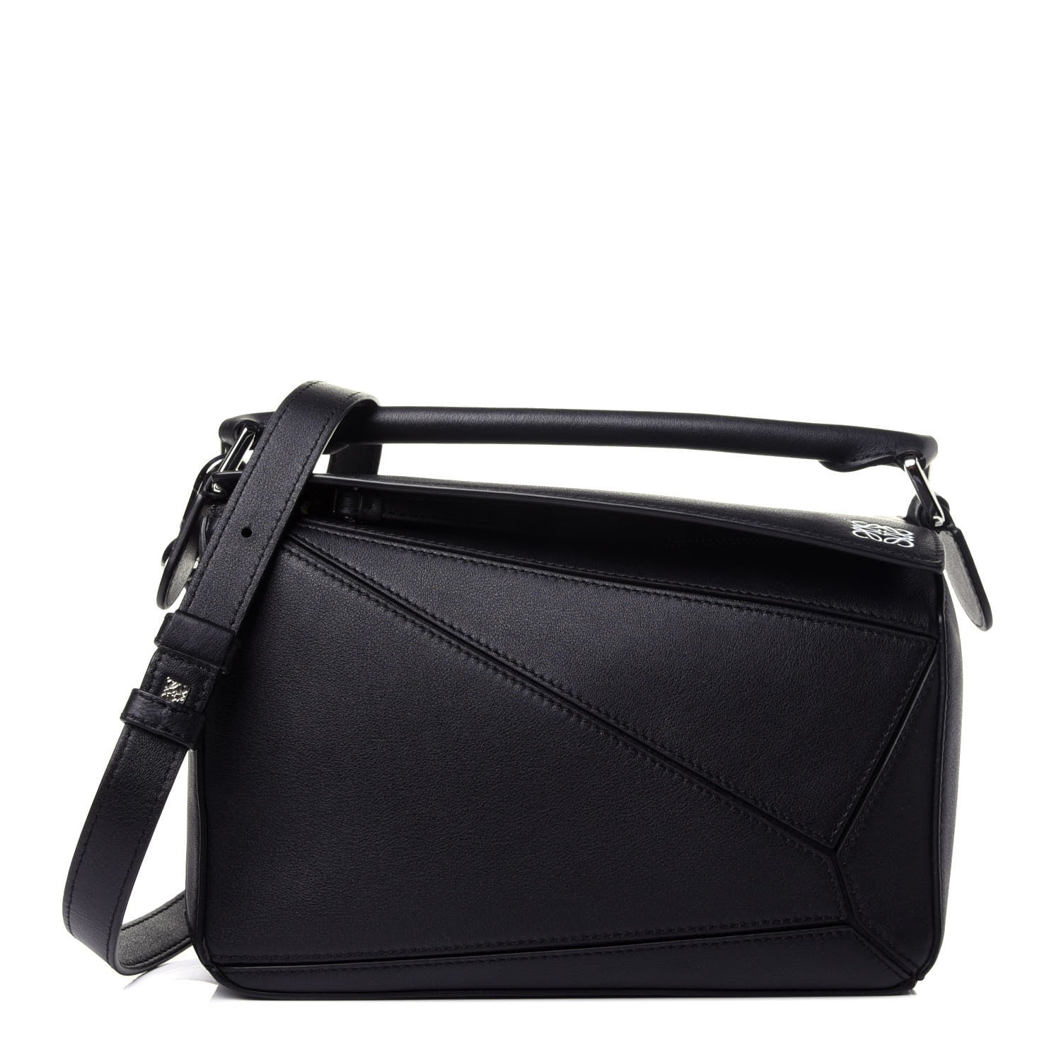 Loewe Calfskin Small Puzzle Bag Black 1 of 10