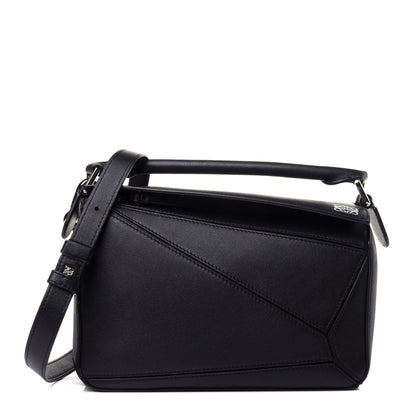 Loewe Calfskin Small Puzzle Bag Black 1 of 10