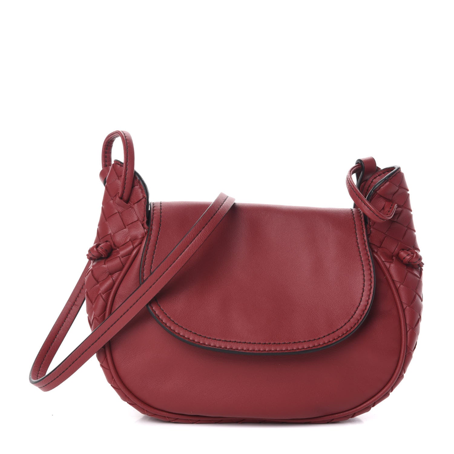Bottega Veneta Nappa Intrecciato Small Nodini Flap Crossbody Baccara 1 of 9